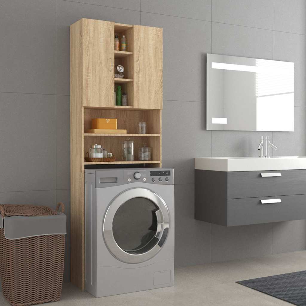 Cabinet machine à laver Sonoma chêne 64x25