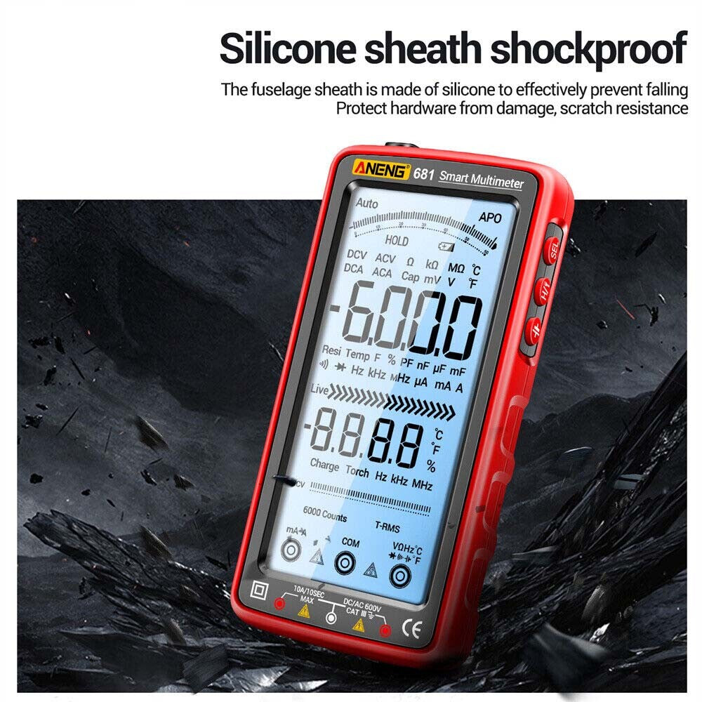 Smart LCD Multimètre numérique 6000 Compte AC DC Testeur de résistance