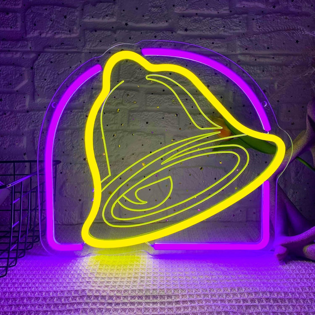 LED Neon Bat Cave Bar panneau lumineux décoratif avec Bells Flexible en forme d'éclairage