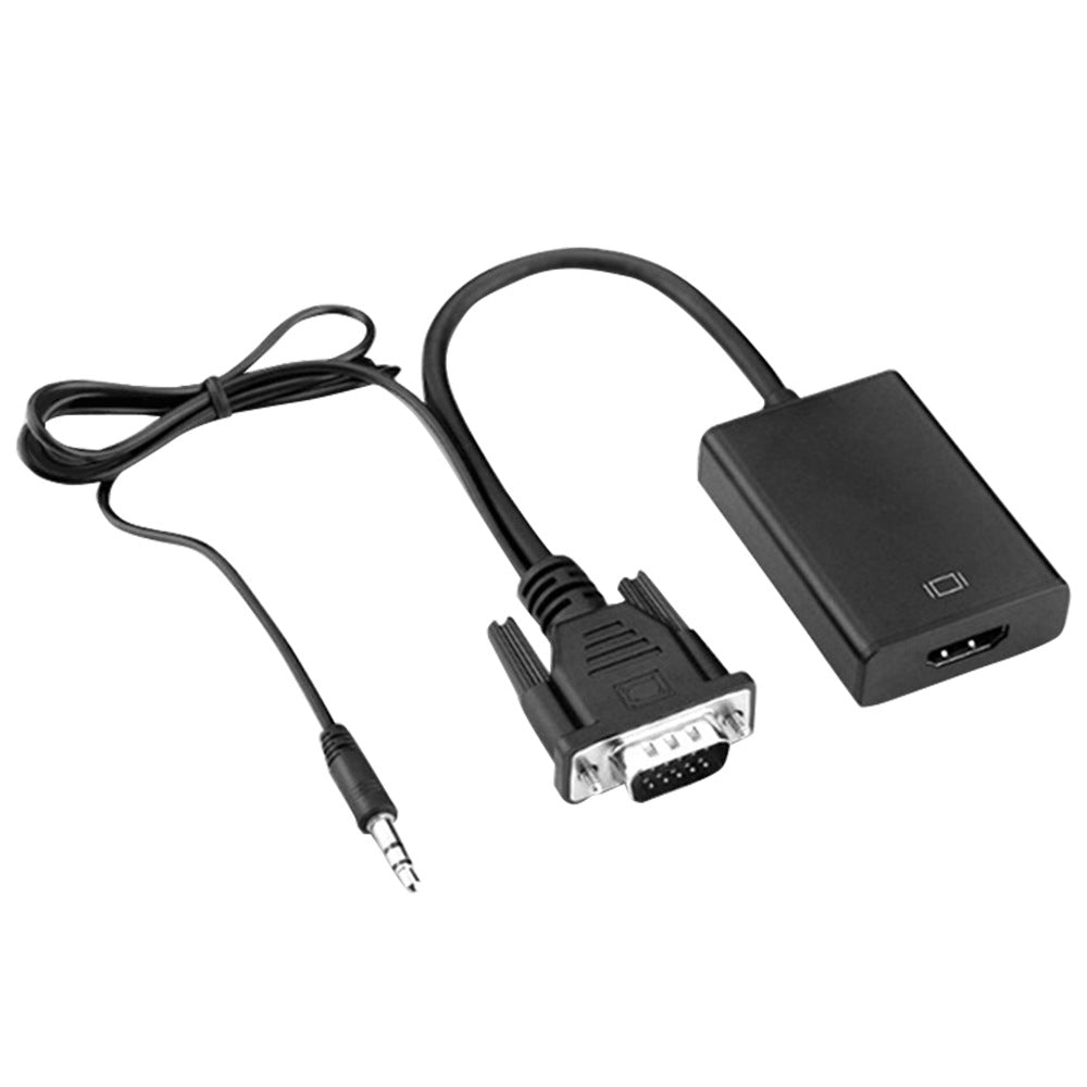 Câble d'adaptateur VGA to HDMI avec alimentation audio 1080p Plug and Play