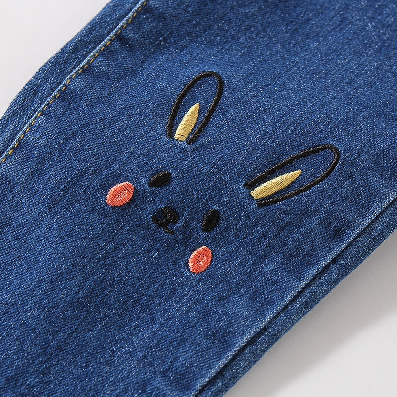 Jeans de coton casual stretch pour filles