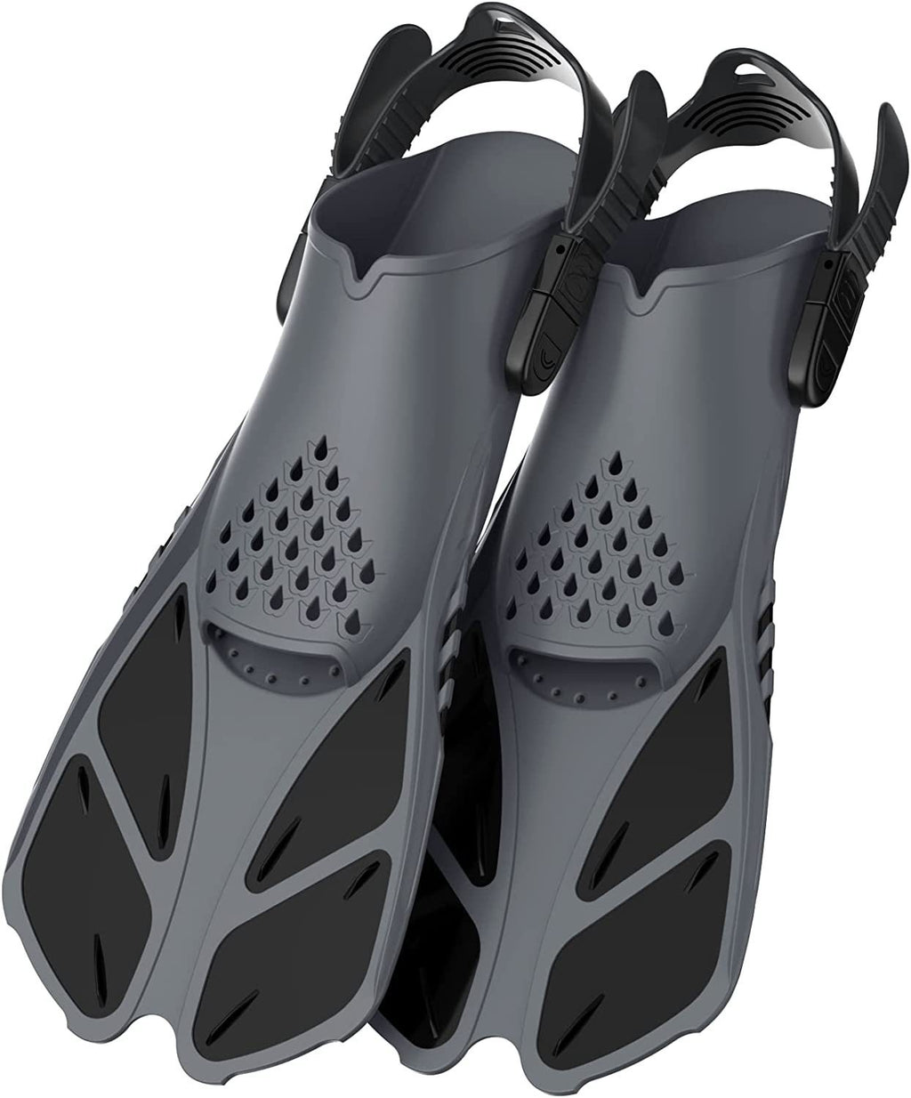 Snorkeling professionnel hommes et femmes haute élasticité durable ajustable courte Fins