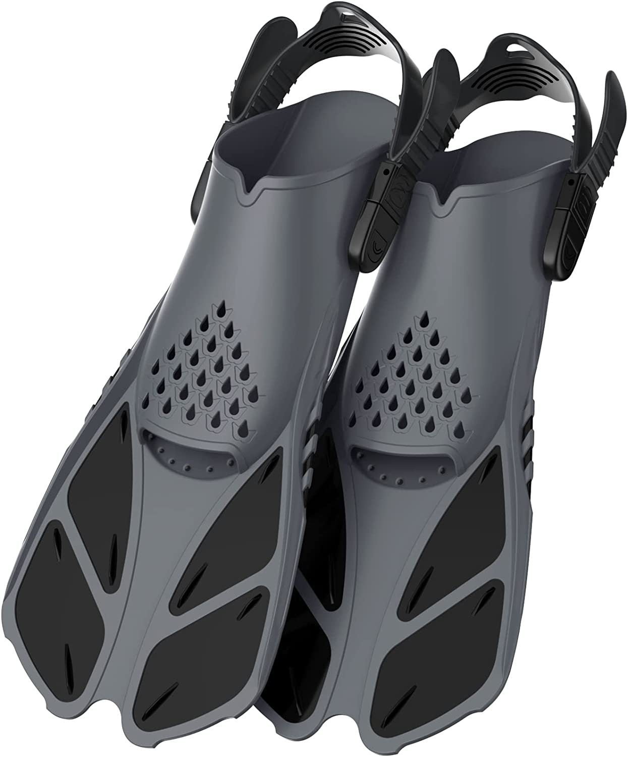 Snorkeling professionnel hommes et femmes haute élasticité durable ajustable courte Fins