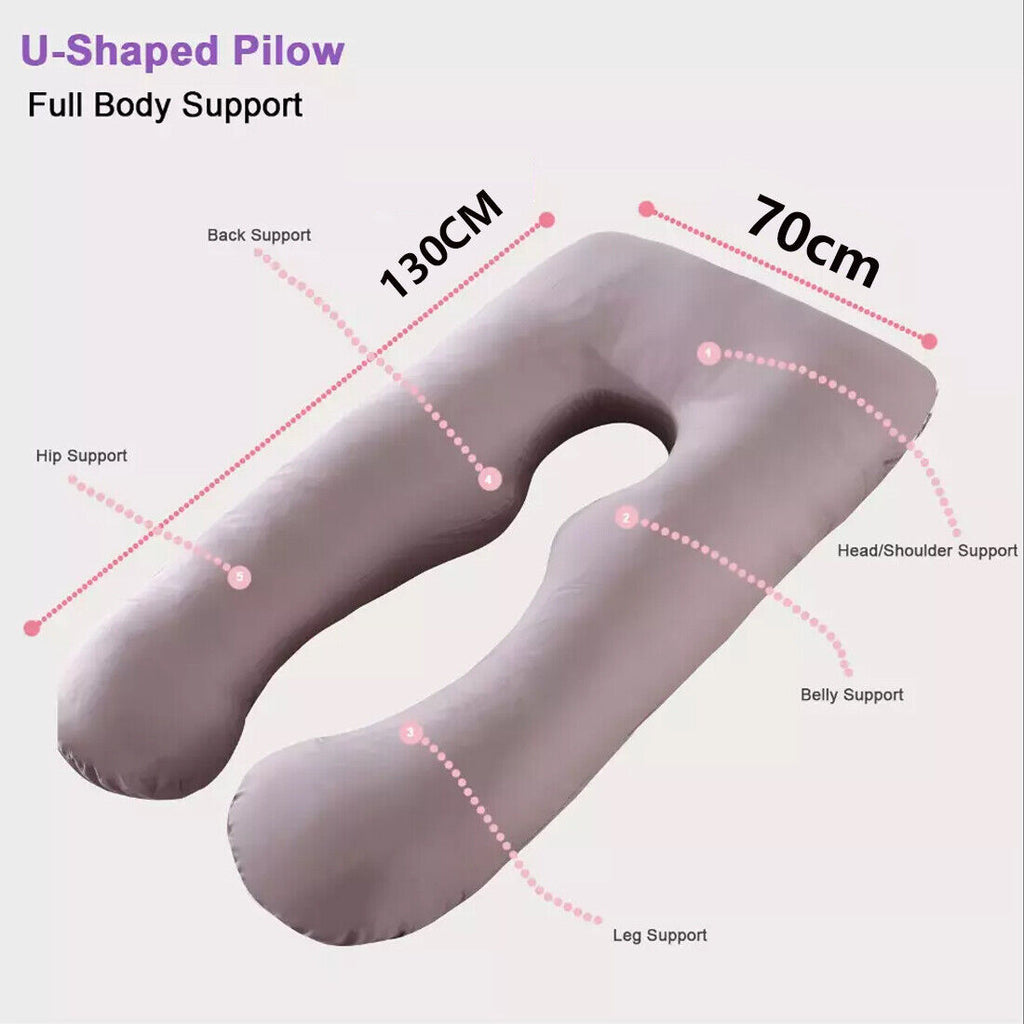 Grossesse Oreiller U Formed Maternité Oreiller Soutien Dos Jambes Dormir Belly
