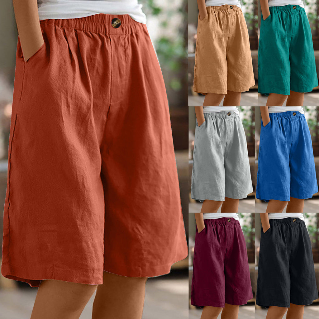 Pantalon casual européen et américain pour femmes avec une coupe simple en coton Et
