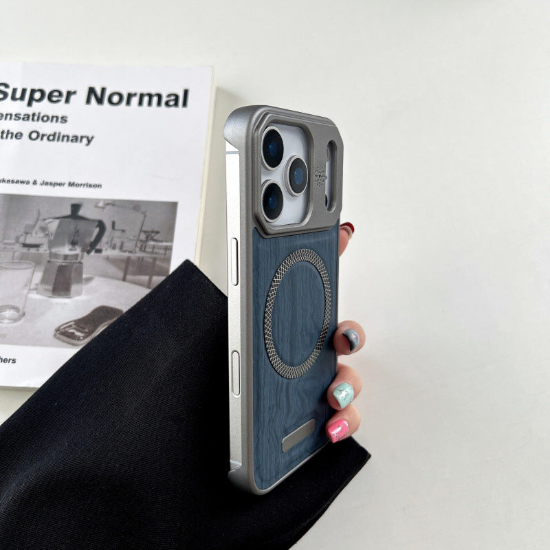 Housse de protection sans cadre pour téléphone en bois de peuplier