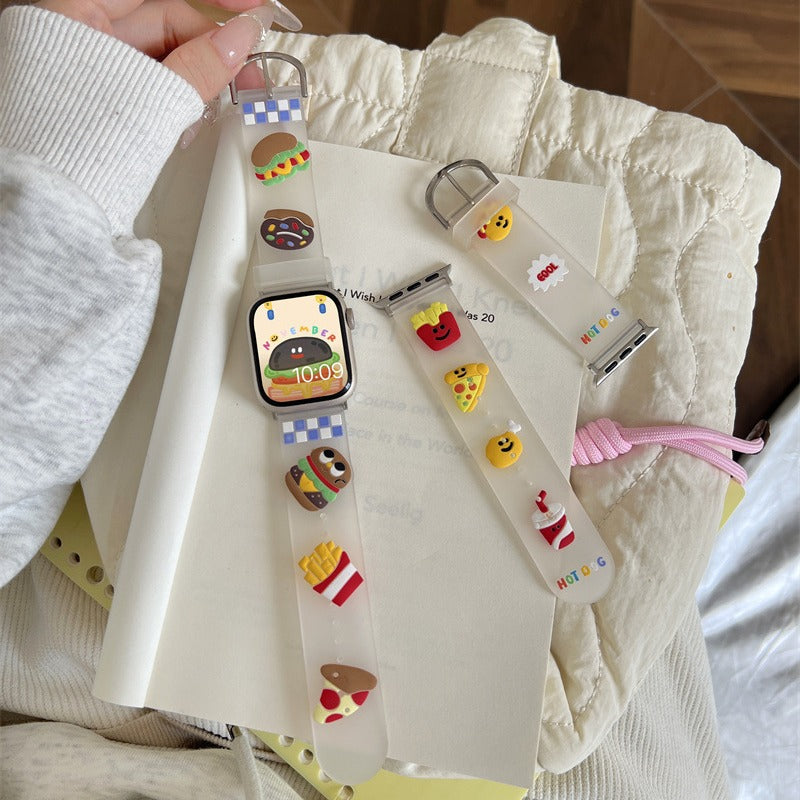 Cute Cartoon Silicone Breathable Bracelet de montre