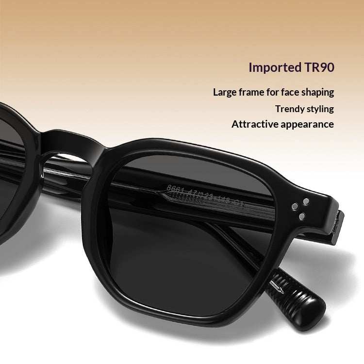 Lunettes de soleil rétro polygonales pour hommes et femmes