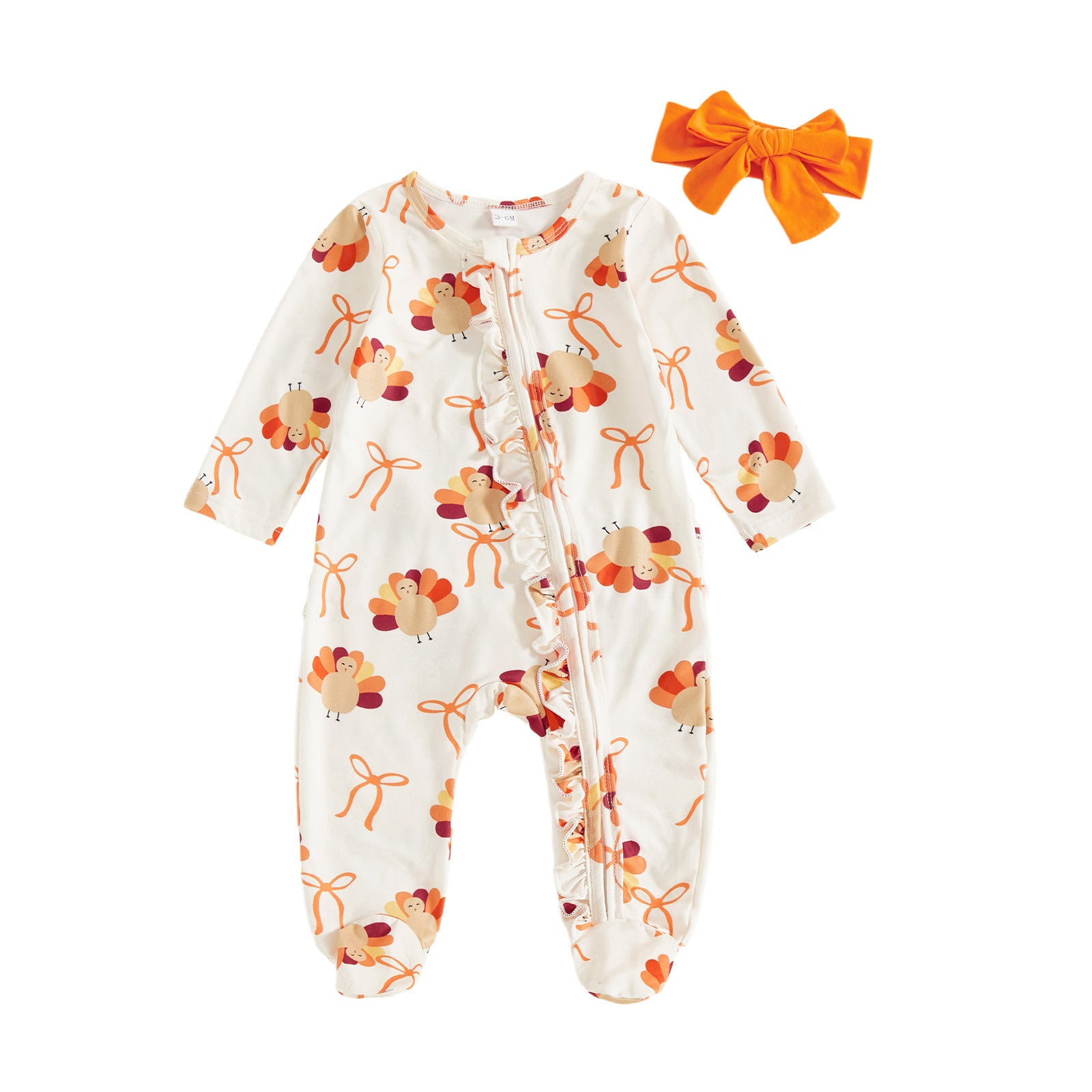 Cotton-lin bébé Romper avec tête