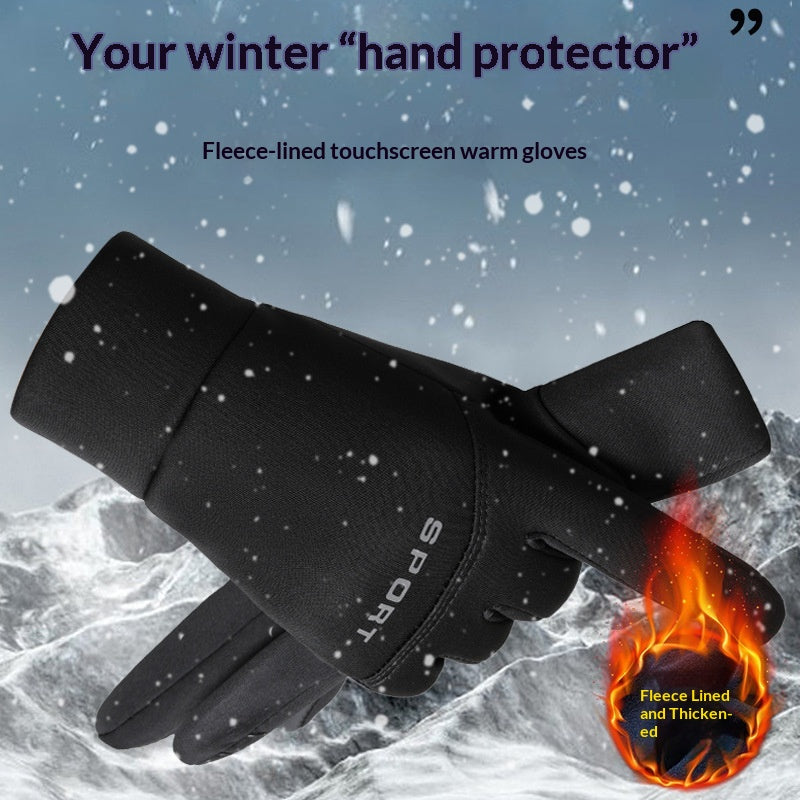 Gants de vélo thermique pour hommes compatibles avec les écrans tactiles