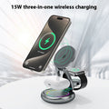Support de chargeur rotatif sans fil en métal 3 en 1