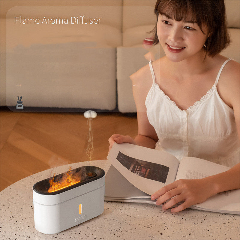 Lampe de Flame Humidificateur Aromathérapie Machine Maison Lampe de Flame Fog Spectrometer Humidifie