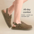 Femmes Suede Buckle Mules Chaussures