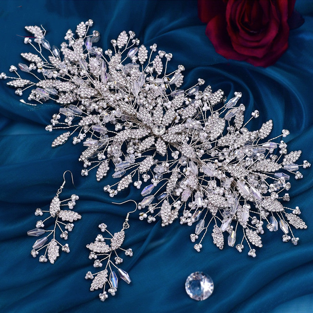 Accessoires pour cheveux de mariée créatifs exagérés dorés
