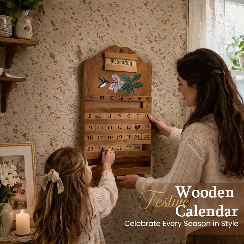 Décoration calendrier mural en bois de vacances