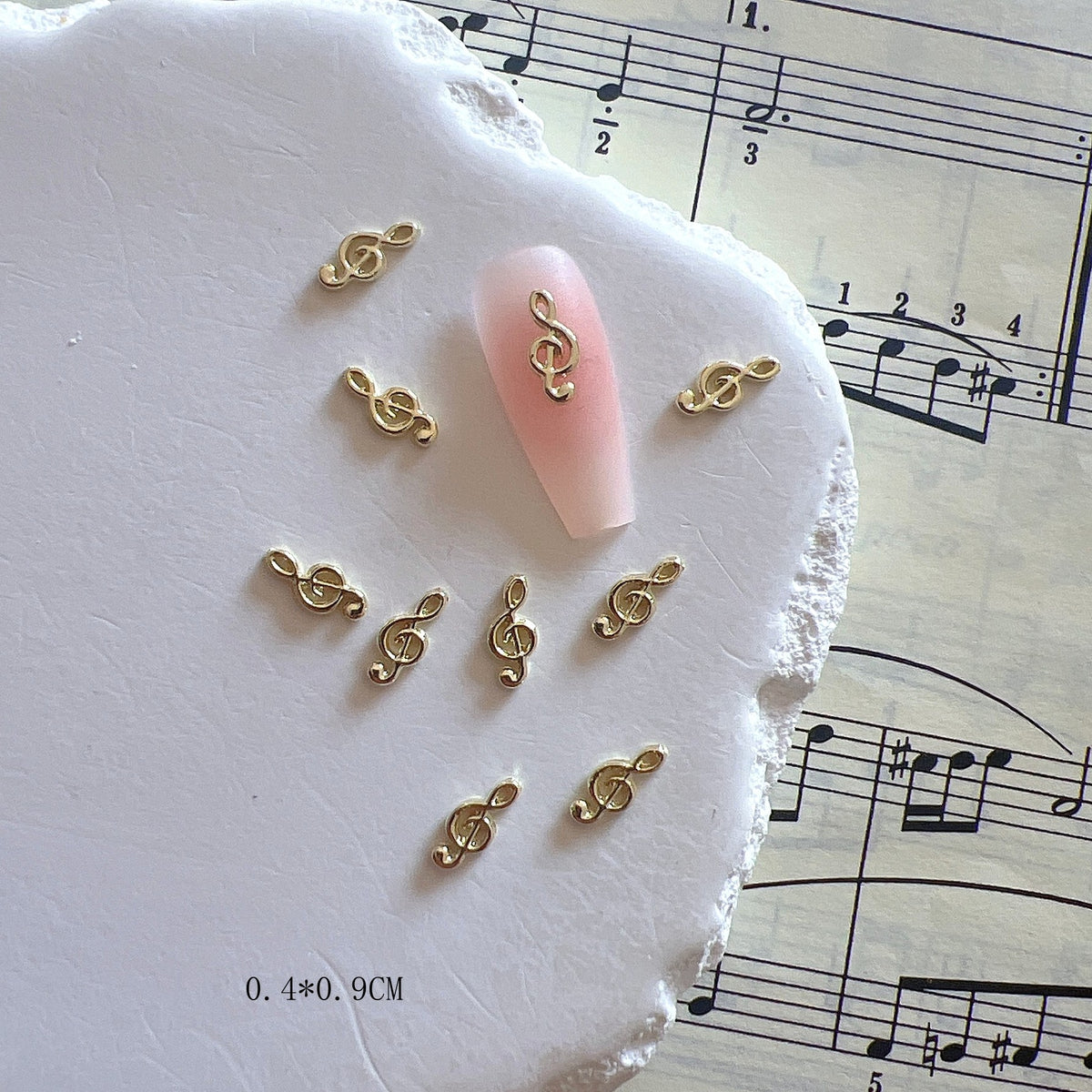 Symboles de musique Alliage de bijoux Nails Accessoires en métal