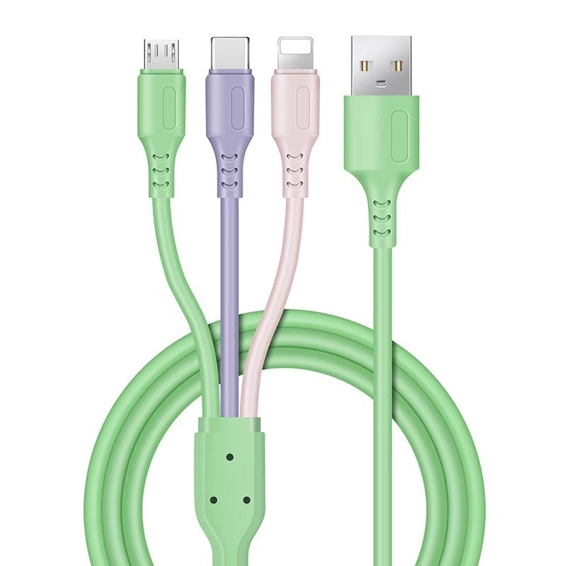 Three-in-one mobile phone charging data cable