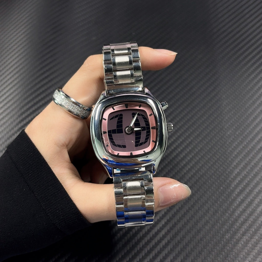 Montre d'affichage numérique de style rétro avec mains et chiffresexclusive Trendy Quartz Montre