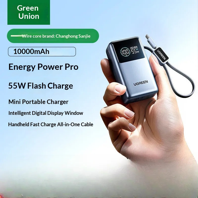 Banque de puissance Super UGREEN 67W avec câble USB-C intégré