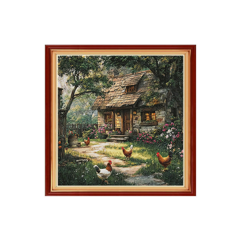 Arrivée DIY Cross-stitch Pleine broderie Paysage cartoon