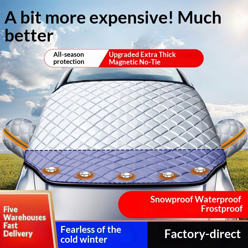 Couverture de neige pour pare-brise avant épaissé antigel Protection contre la neige et le gel