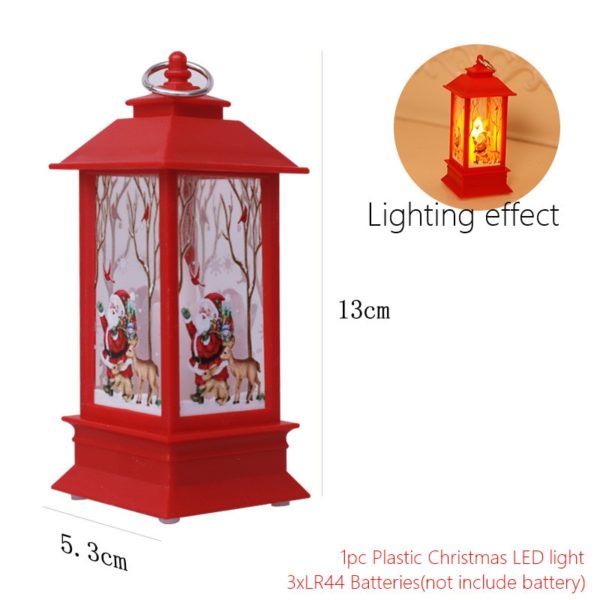 Lanterne de Noël LED bougie électronique lampe de table lumière de nuit pour les personnes âgées