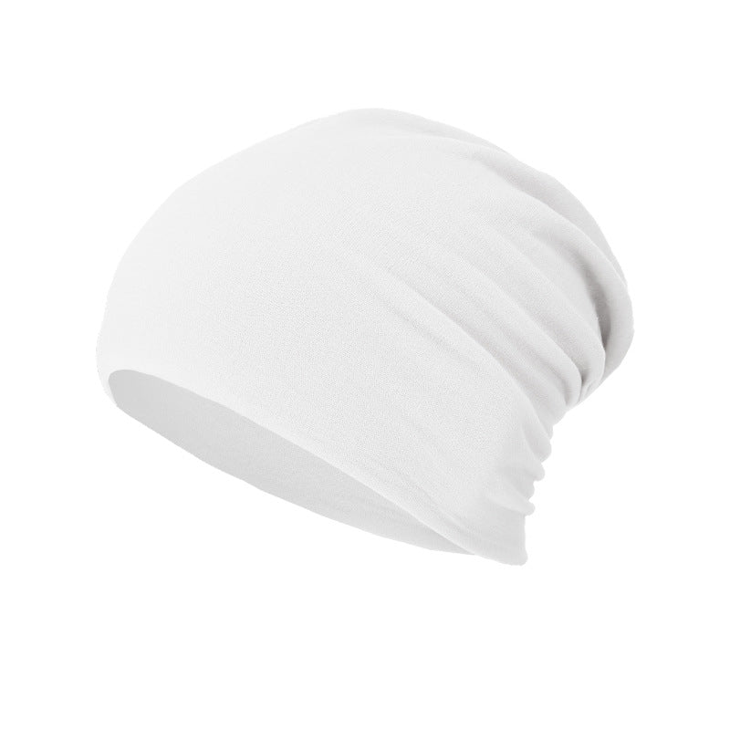 Toute la saison, polyvalent Solide-couleur Slouchy Bonnet avec un design enroulé