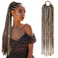 Prolongation des cheveux des perles de boucle de queue de cheval tressée