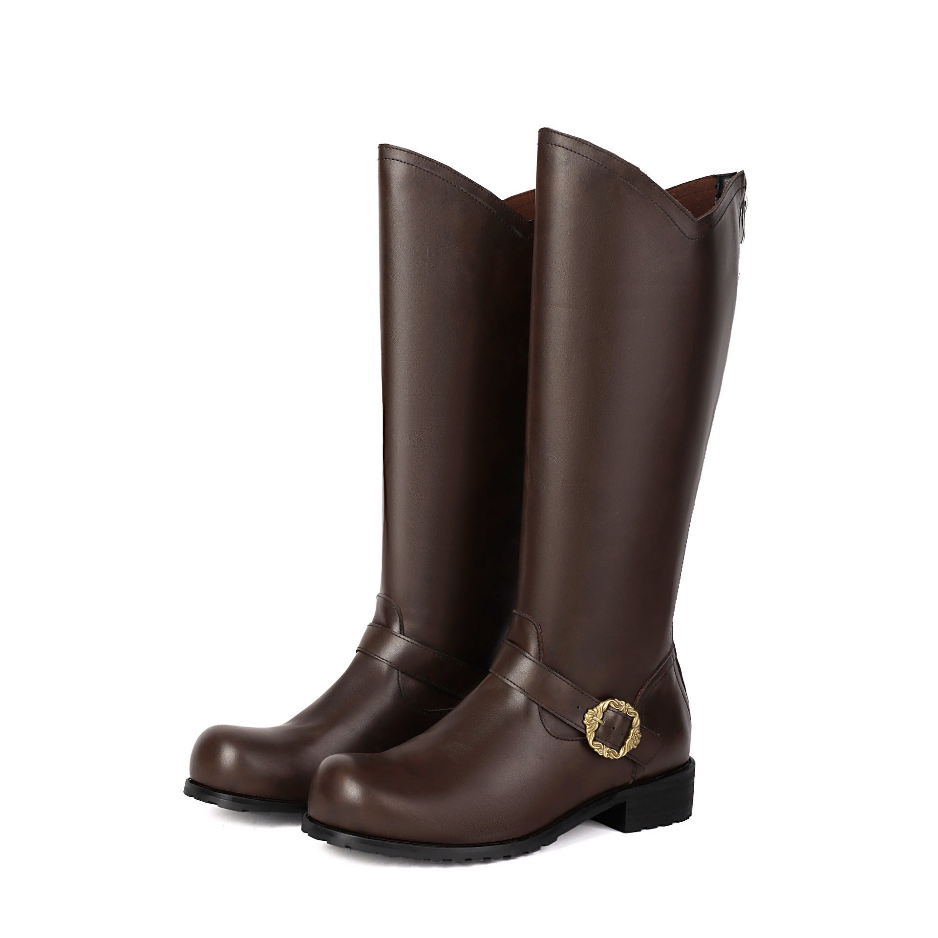 Bottes en cuir rétro performance masculine