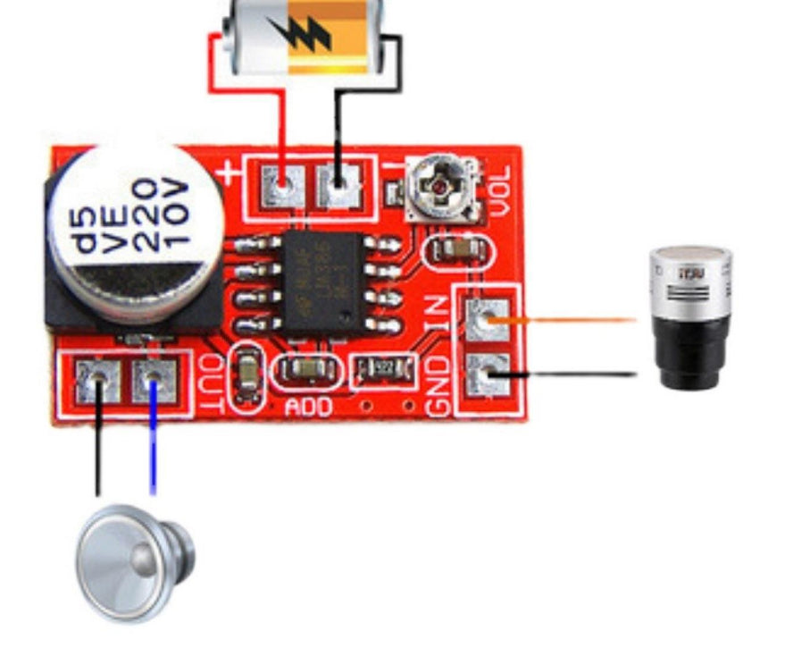 Amplificateur Micro Electret Capaciteur Dynamique Microphone Carte mère