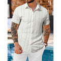 Chemise à manches à bouton occasionnel