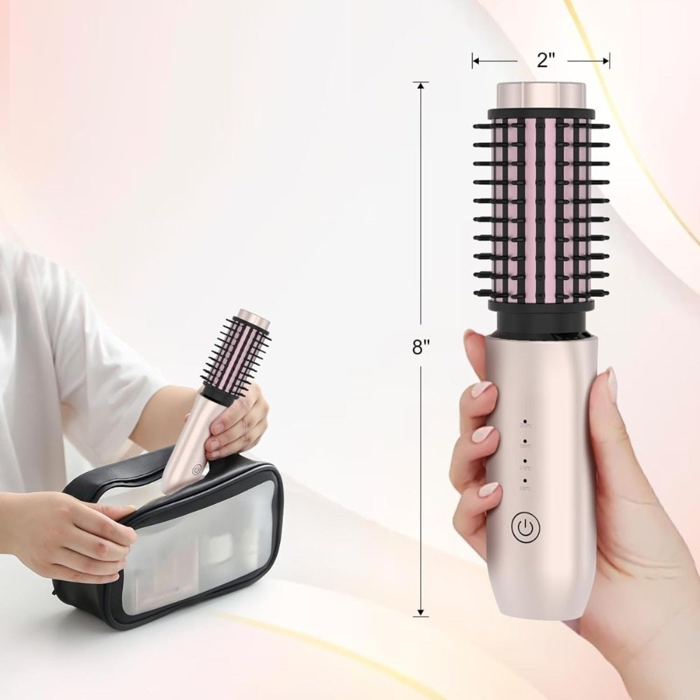 Brosse de lissage des cheveux en or rose - Brosse de lissage pour soins quotidiens et cheveux droits