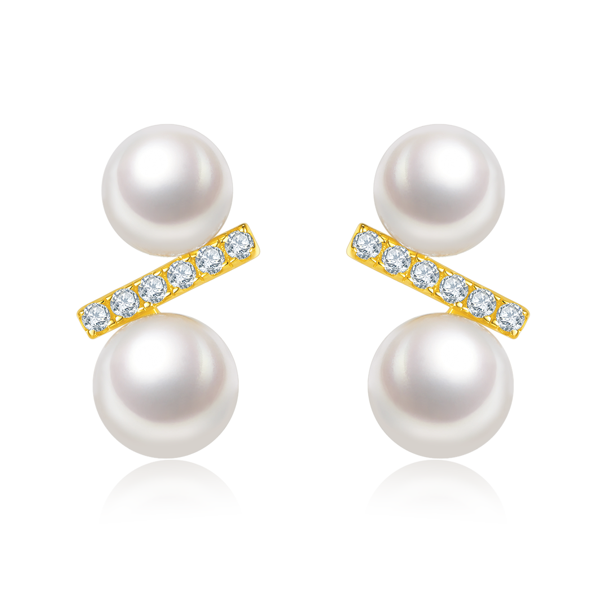 S925 Argent Sterling Boucles d'oreilles en perles d'eau douce naturelles pour femmes