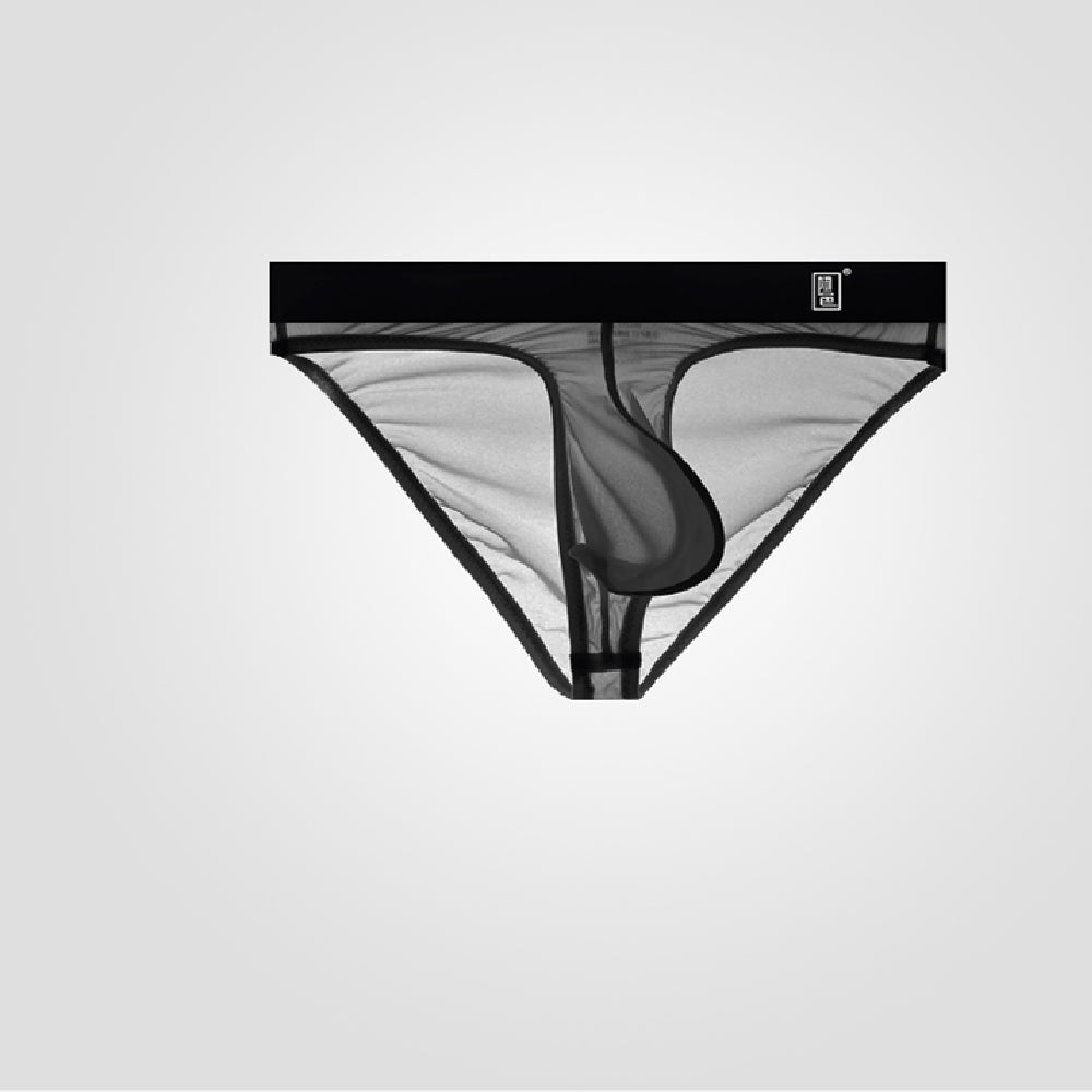 Sous-vêtements pour hommes Slips transparent en soie de glace Sexy Full transparent Trendy Personnalité masculine