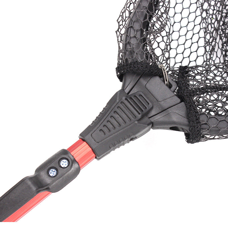 Alliage d'aluminium simple section Triangulaire pliant Dip Net Fly Fisherman Viscose Metal Mince