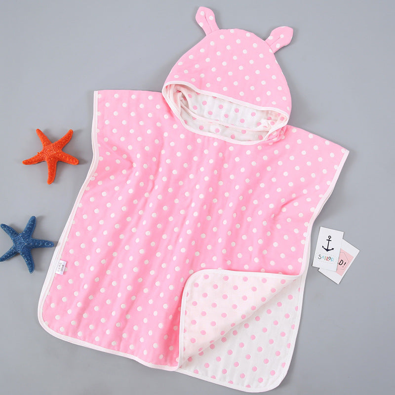 Cape de serviette de bain pour enfants avec cap Pure Cotton Gauze