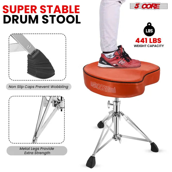 Tabouret de guitare rembourré 5 Core Drum Siège pour adultes et enfants