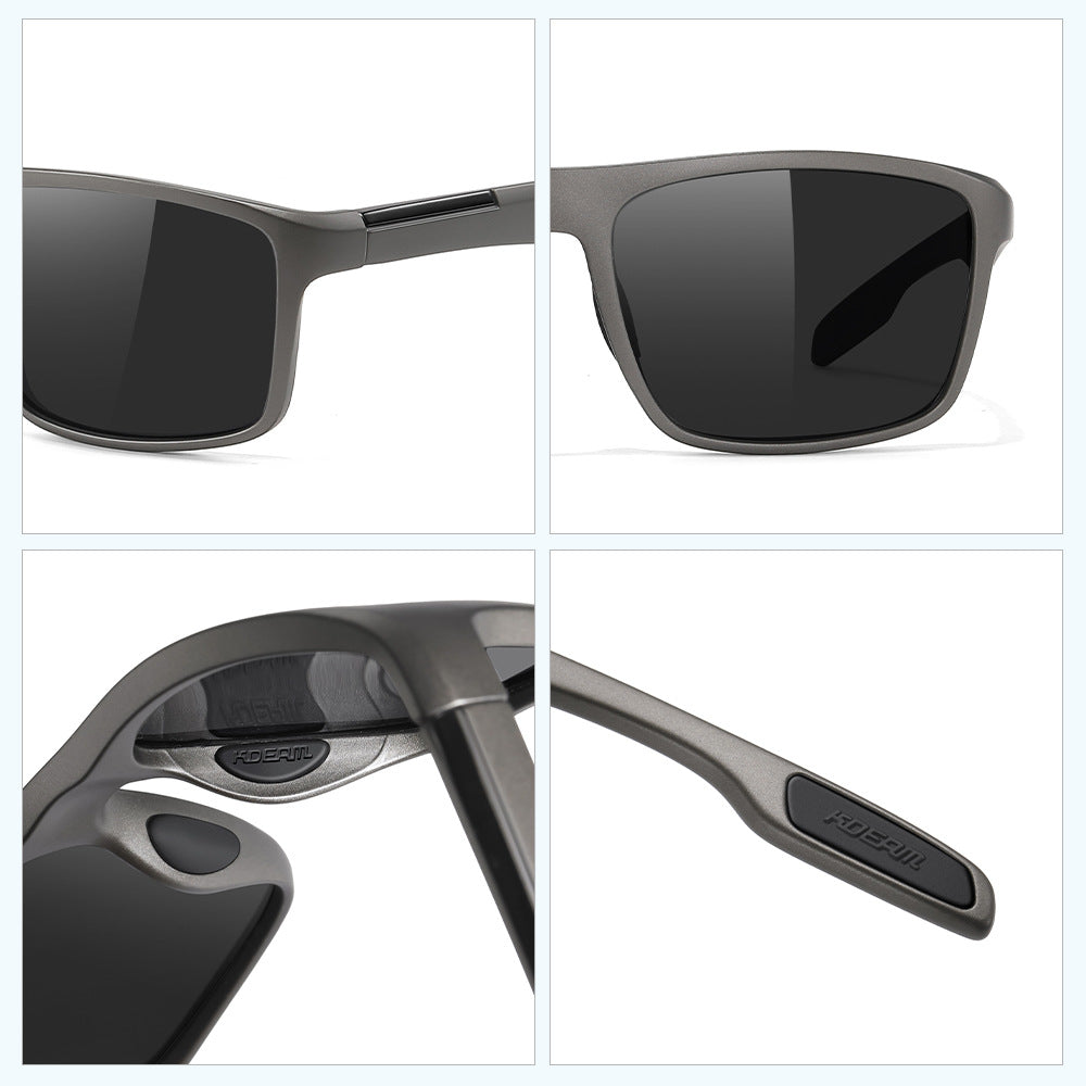 Lunettes de soleil polarisés à cadre carré KDEAM