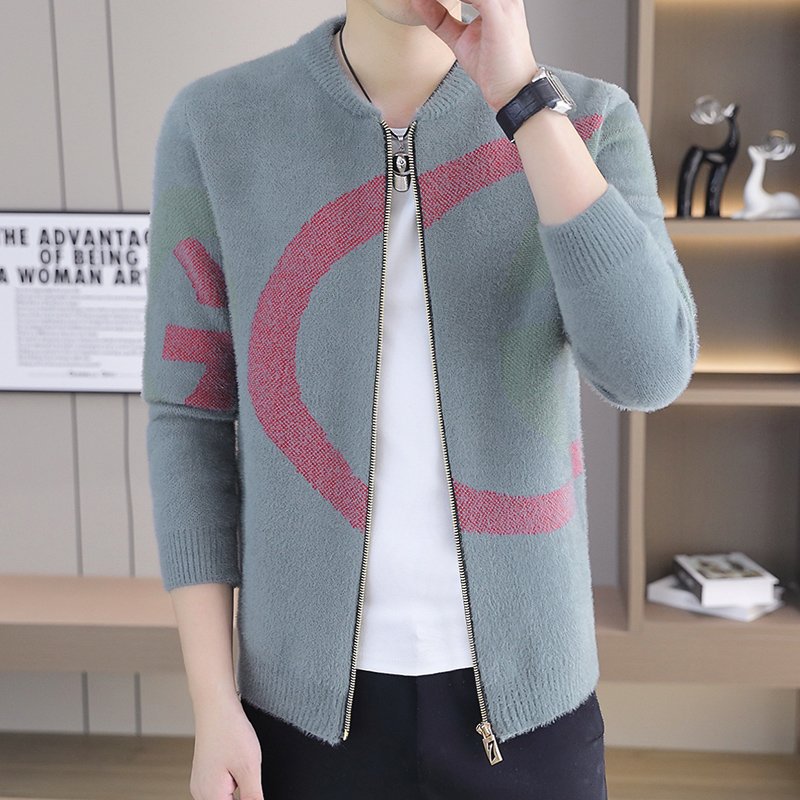 Chandail de cardigan tricoté pour hommes