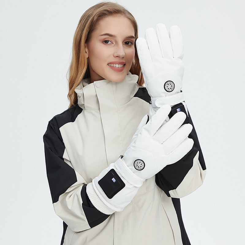 Gants de ski d'extérieur pour chauffage électrique intelligent
