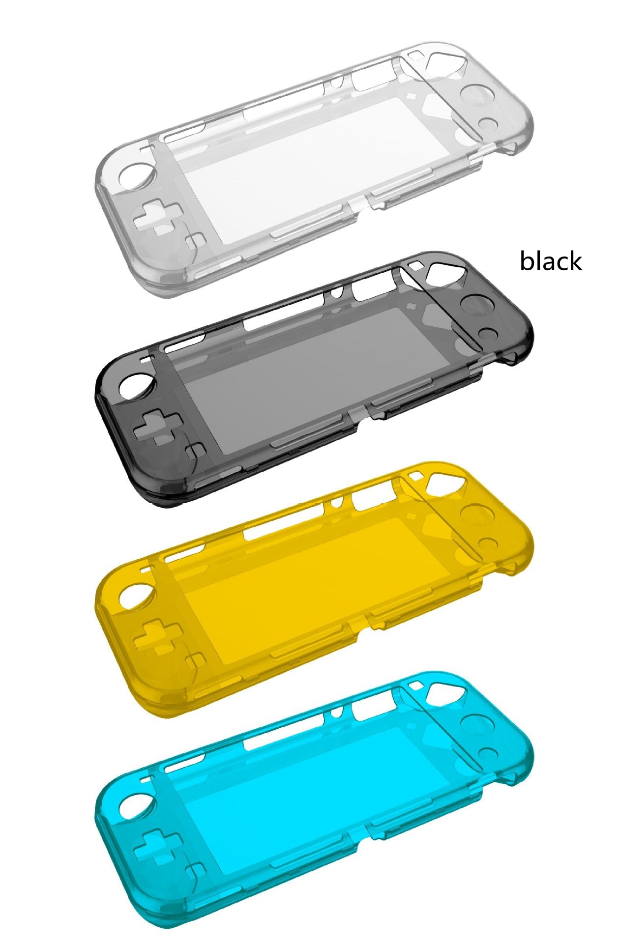 En haut et en bas de la couverture cristal Case Lite Protection