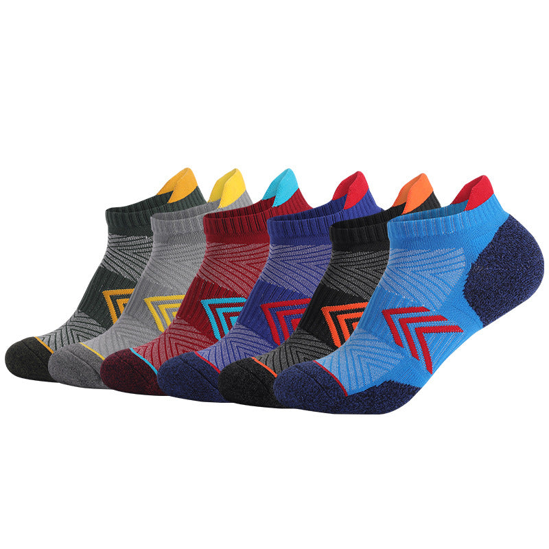 Chaussettes de course en coton peigné non glissantes qui emportent la sueur et gardent les pieds respirables