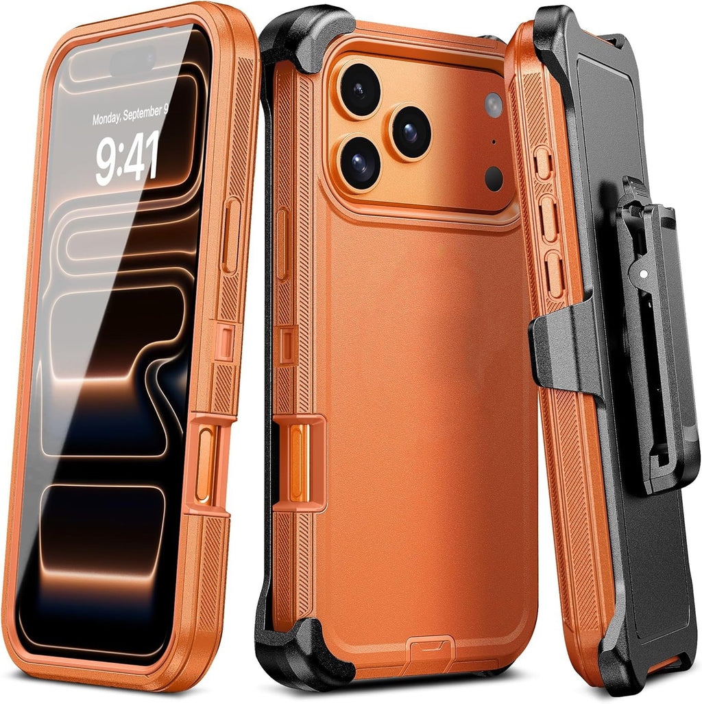 Trois cas de téléphone de preuve avec un support de clip de preuve de chute