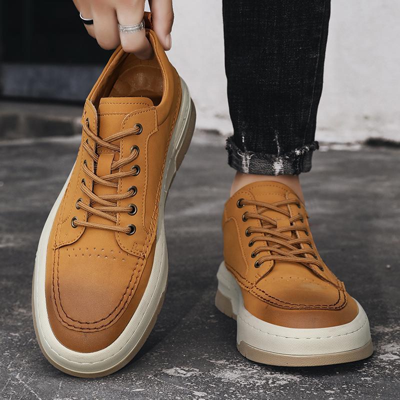 Première couche Cowhide Confortable Mode Homme Chaussures Casual Sneaker