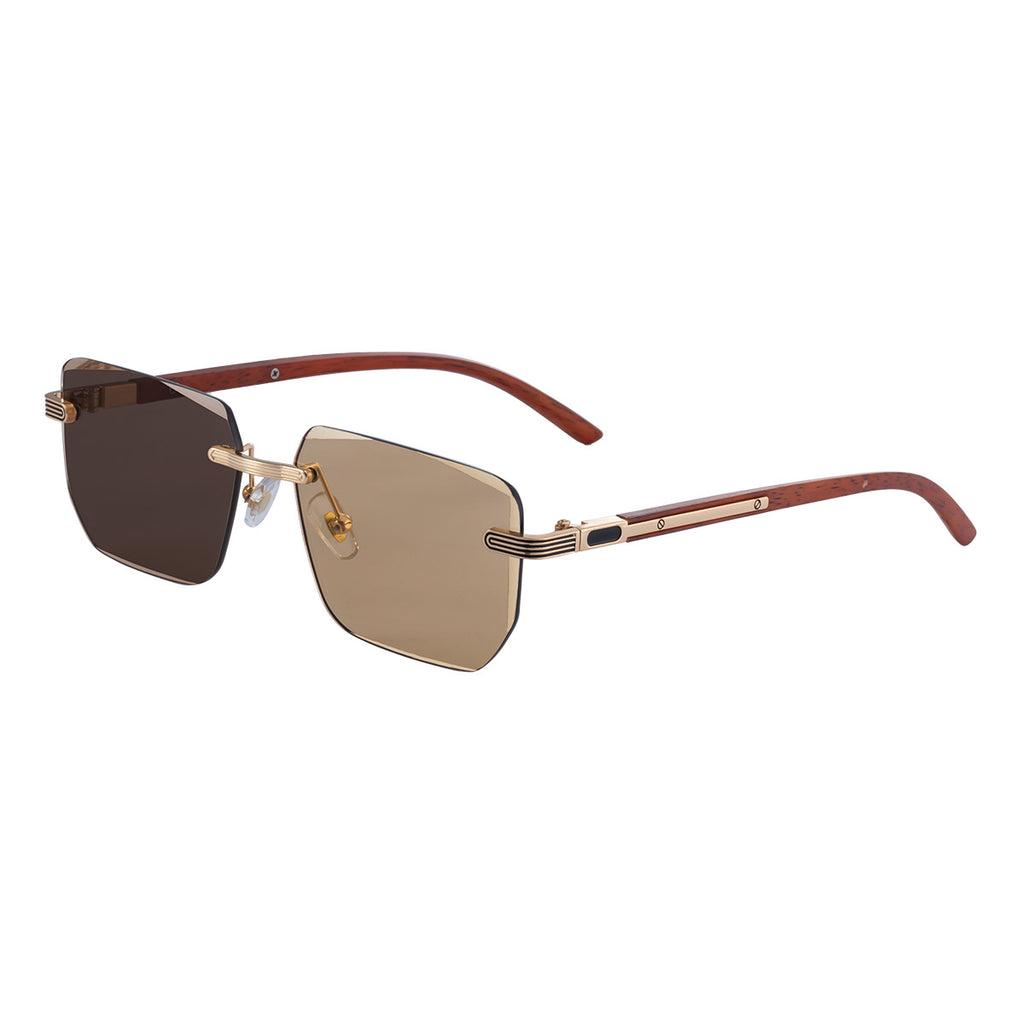 Lunettes de soleil sans cadre pour hommes haut de gamme