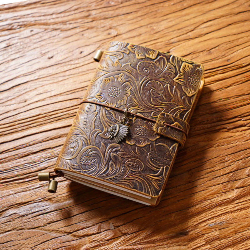 Creative Vintage Gravure Cowhide Voyage Notepad