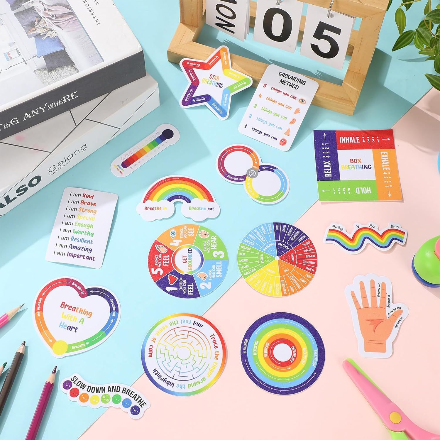 Stickers Décompression 15 pièces Stickers Gestion de Bande Anxiété