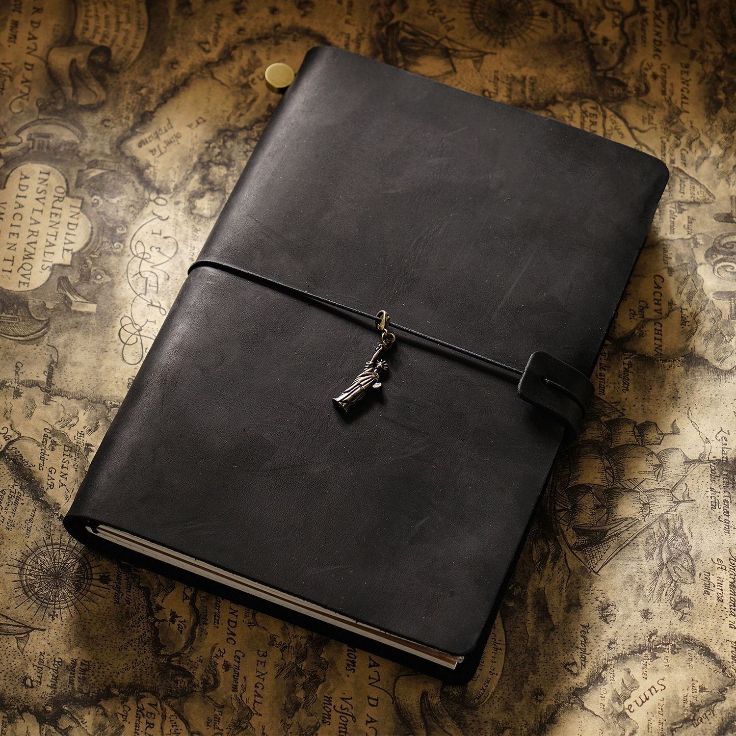 Carnet de voyage Cowhide Leather Journal Vintage