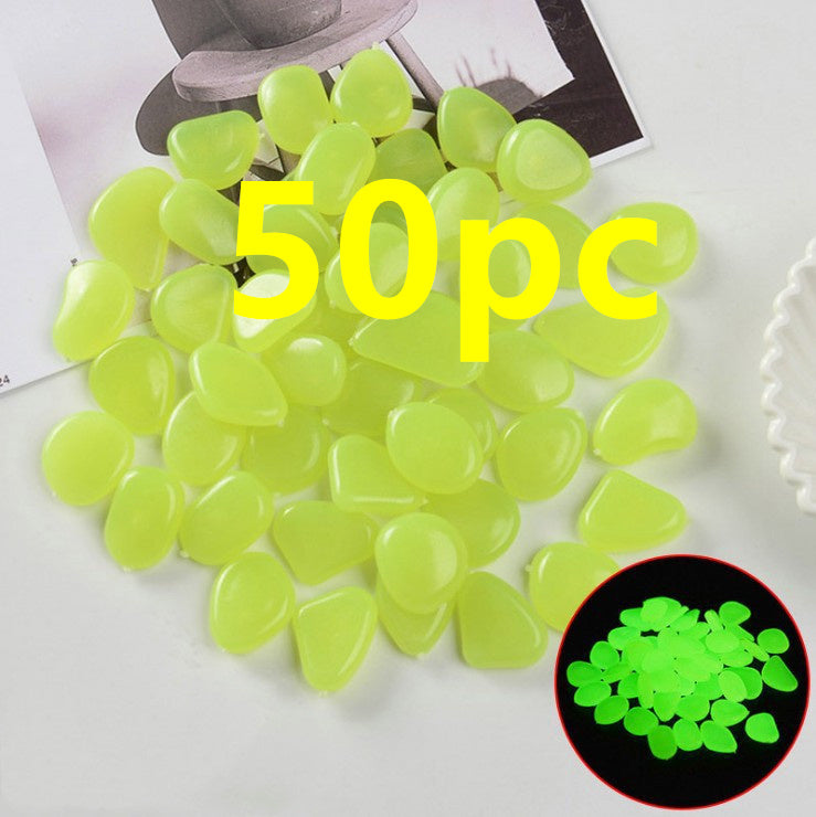 Pierres lumineuses Aquarium fluorescent Pebbles Fish Tank Jardin Pierres lumineuses