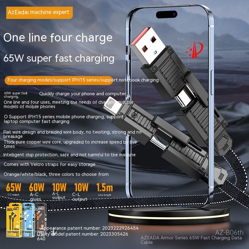 Armor Series 65W câble de données de charge rapide deux Drag deux